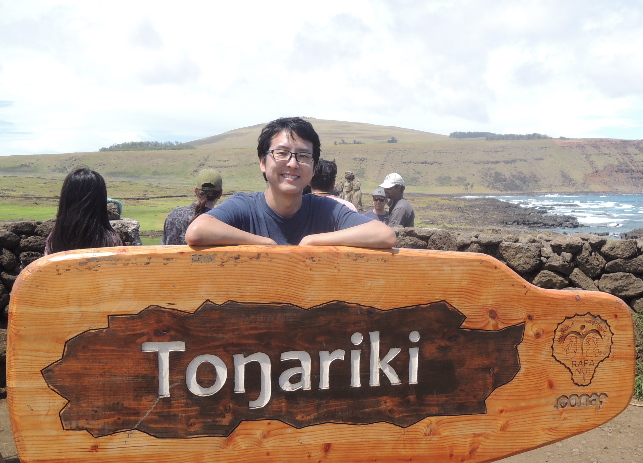 Me at Ahu Tongariki, Easter Island